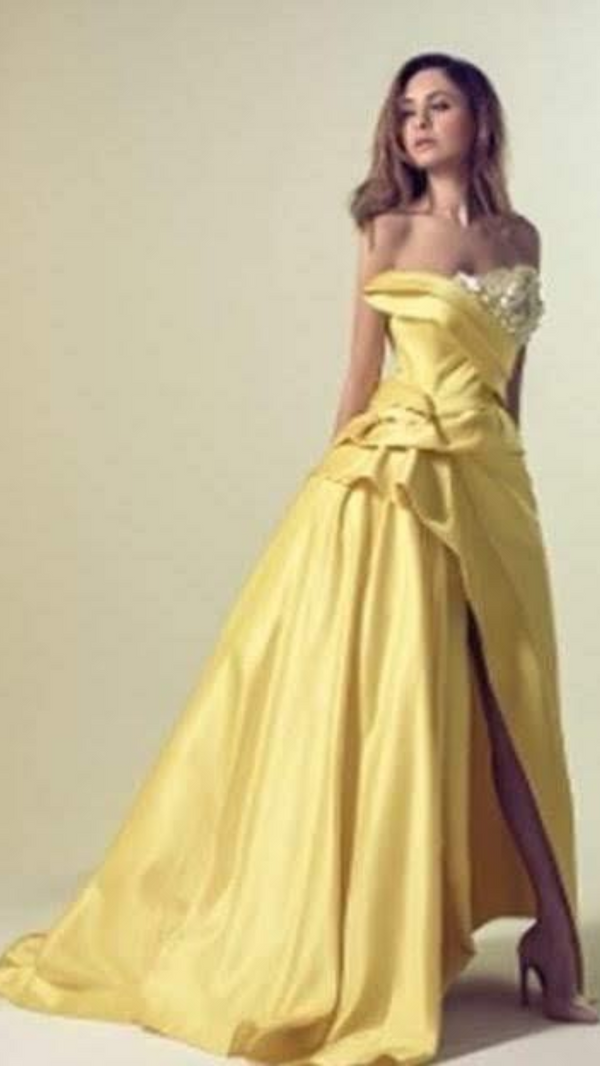 Golden Radiance Ball Gown