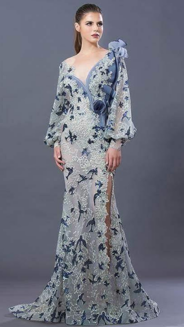 Ethereal Floral Elegance Gown